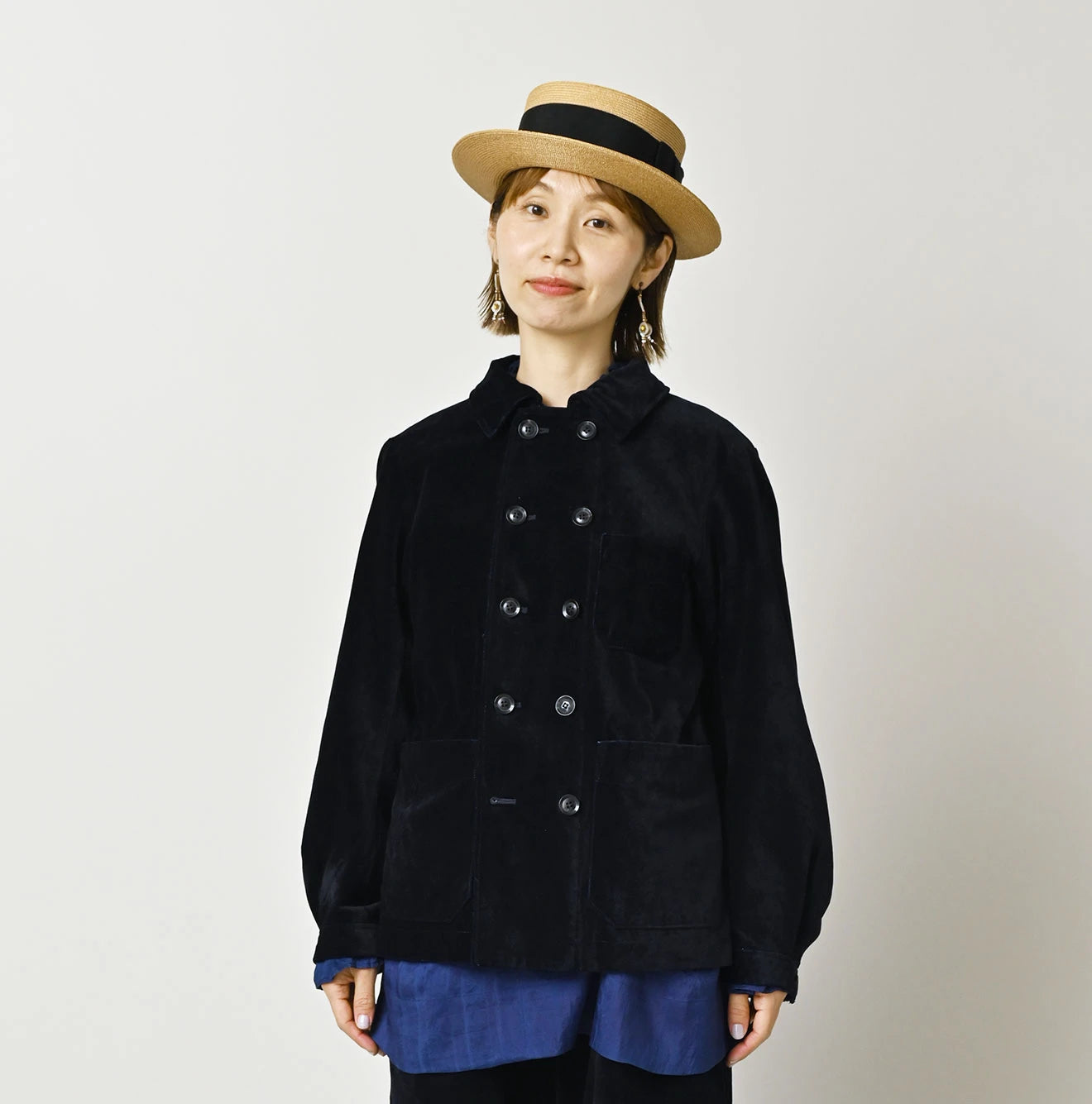 Indigo Velvet W Petit Coverall