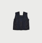 Indigo Supima Batiste Cutwork No Sleeve T-shirt Back