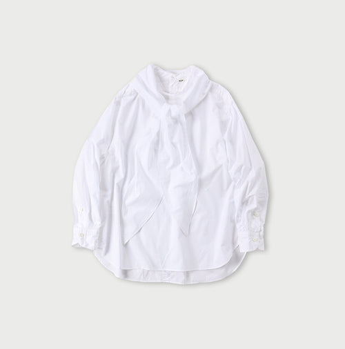 Batiste Ribbon Blouse White