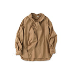 Batiste Ribbon Blouse Brown Rice