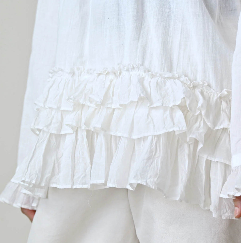 Khadi x Feather Khadi Silk Peplum Frill de T-shirt