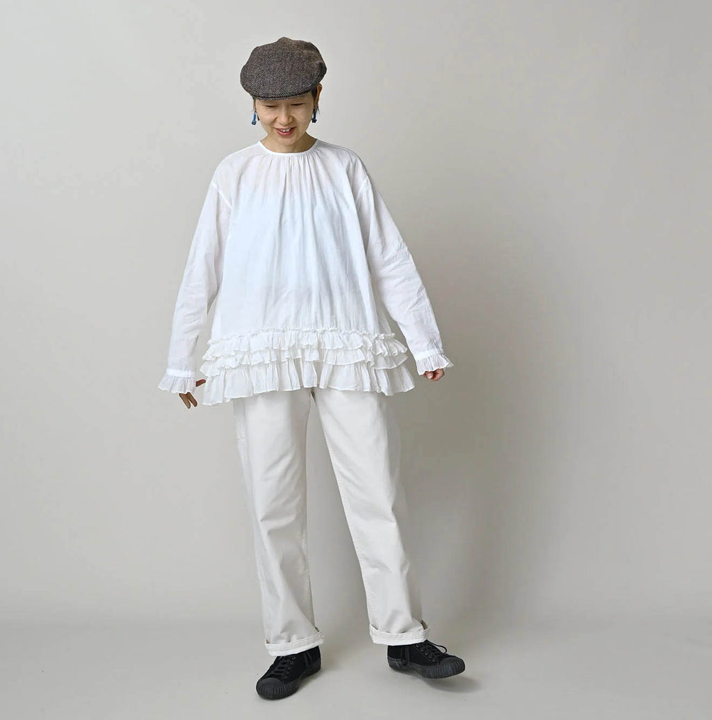 Khadi x Feather Khadi Silk Peplum Frill de T-shirt