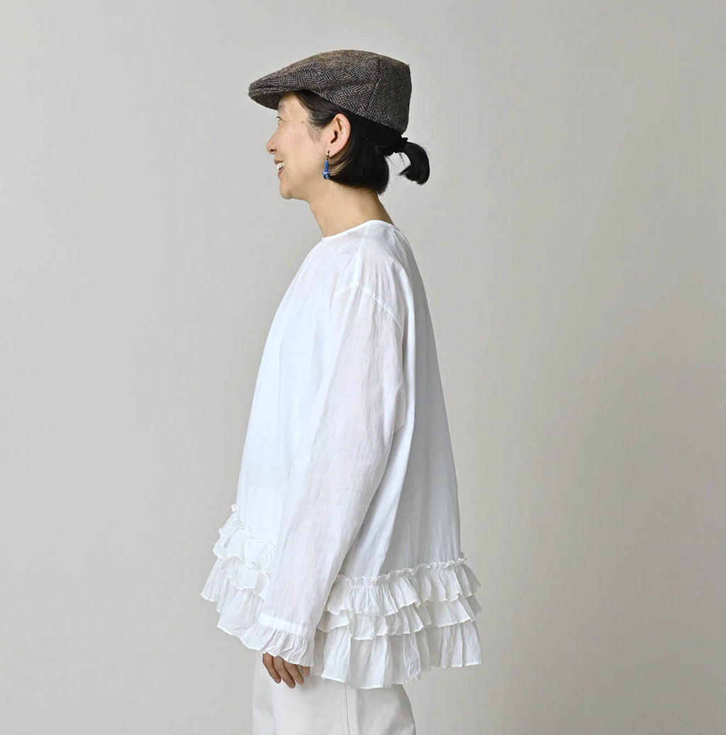 Khadi x Feather Khadi Silk Peplum Frill de T-shirt