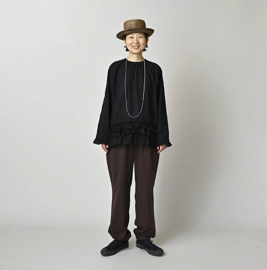 Khadi x Feather Khadi Silk Peplum Frill de T-shirt