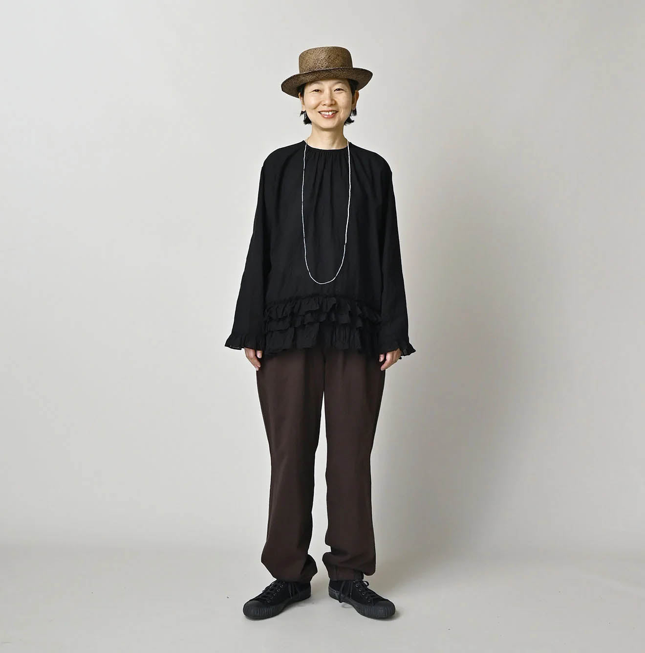 Khadi x Feather Khadi Silk Peplum Frill de T-shirt