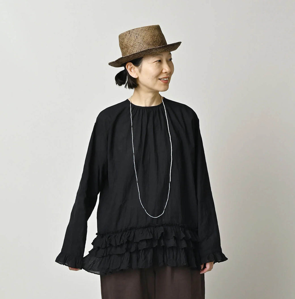 Khadi x Feather Khadi Silk Peplum Frill de T-shirt