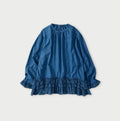 Ai Khadi x Feather Khadi Silk Peplum Frill de T-shirt
