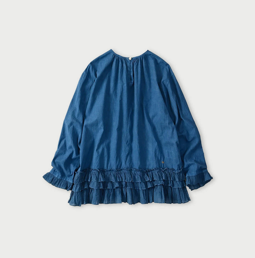 Ai Khadi x Feather Khadi Silk Peplum Frill de T-shirt