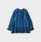 Ai Khadi x Feather Khadi Silk Peplum Frill de T-shirt