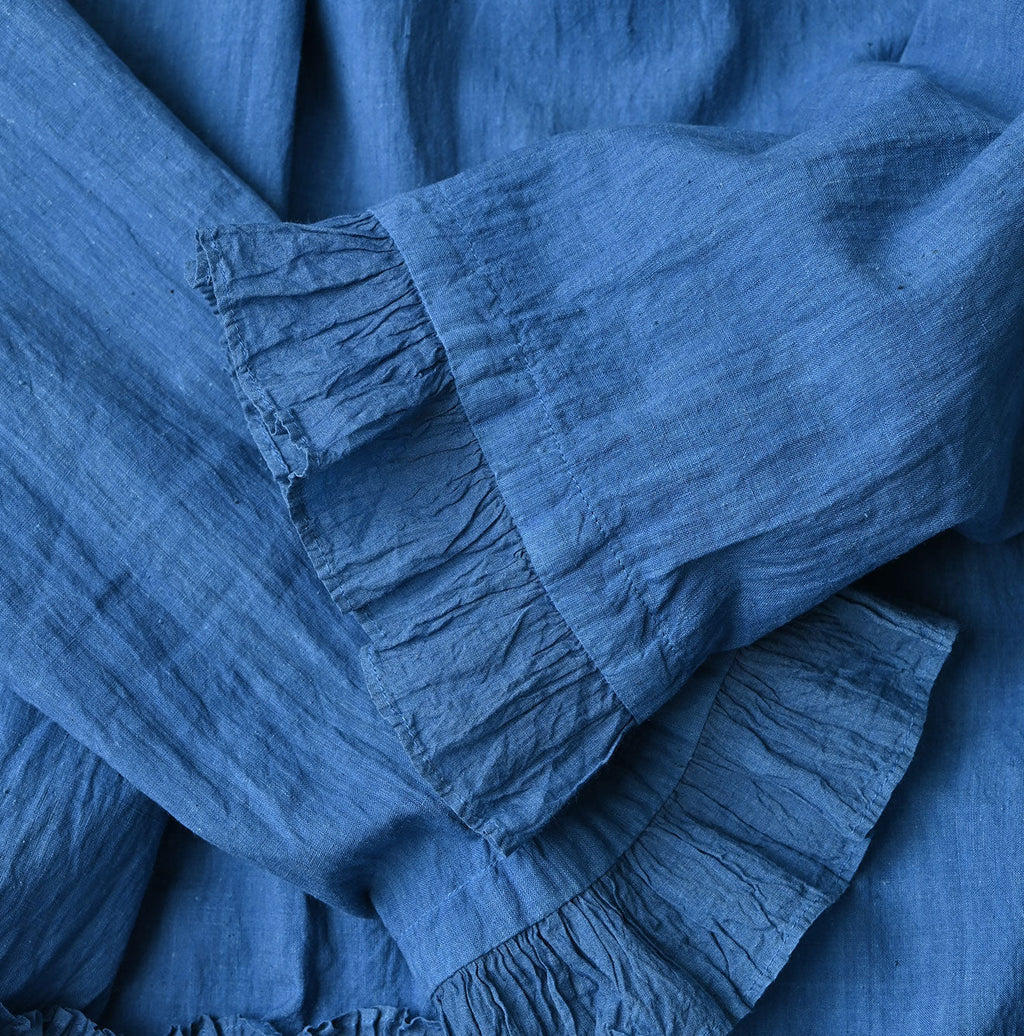 Ai Khadi x Feather Khadi Silk Peplum Frill de T-shirt