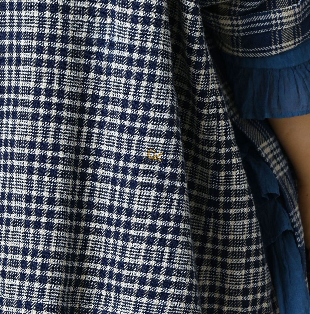 Indian Ai Flannel Mix Patchwork Frill Cache-Coeur