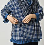 Indian Ai Flannel Mix Patchwork Frill Cache-Coeur