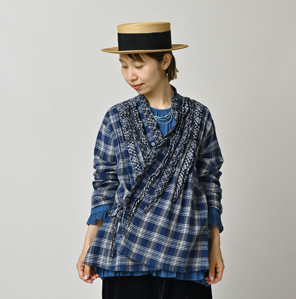 Indian Ai Flannel Mix Patchwork Frill Cache-Coeur