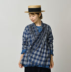 Indian Ai Flannel Mix Patchwork Frill Cache-Coeur