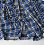 Indian Ai Flannel Mix Patchwork Frill Cache-Coeur