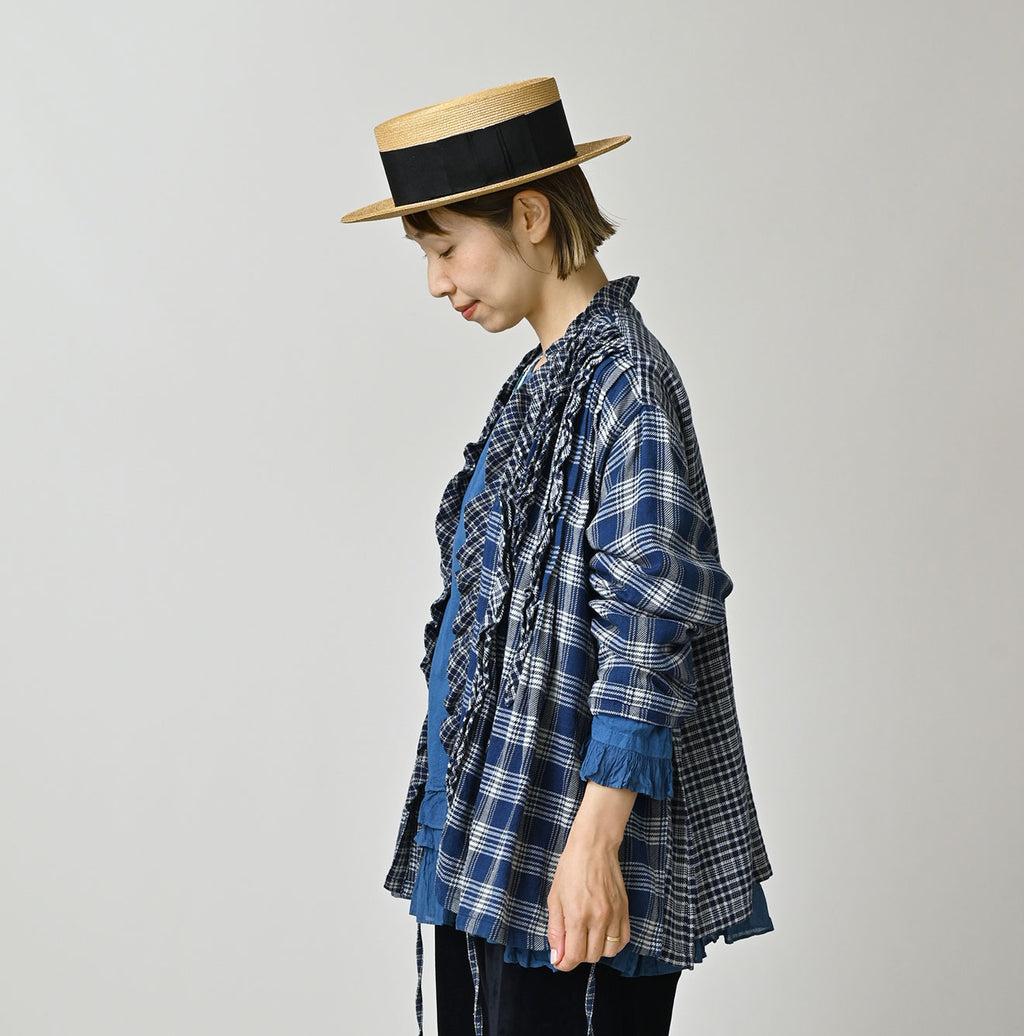 Indian Ai Flannel Mix Patchwork Frill Cache-Coeur
