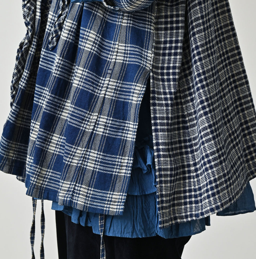 Indian Ai Flannel Mix Patchwork Frill Cache-Coeur