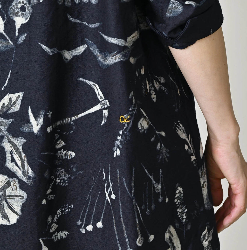 Indigo Donkey Tale Print Blouse