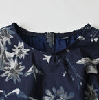 Indigo Donkey Tale Print Blouse