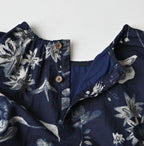 Indigo Donkey Tale Print Blouse