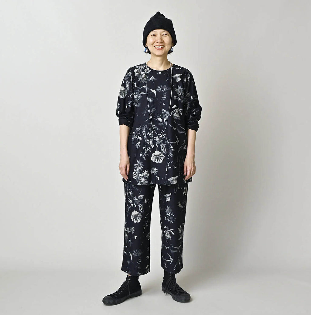 Indigo Donkey Tale Print Blouse