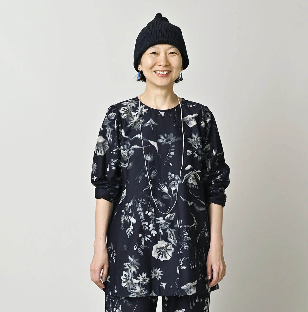 Indigo Donkey Tale Print Blouse
