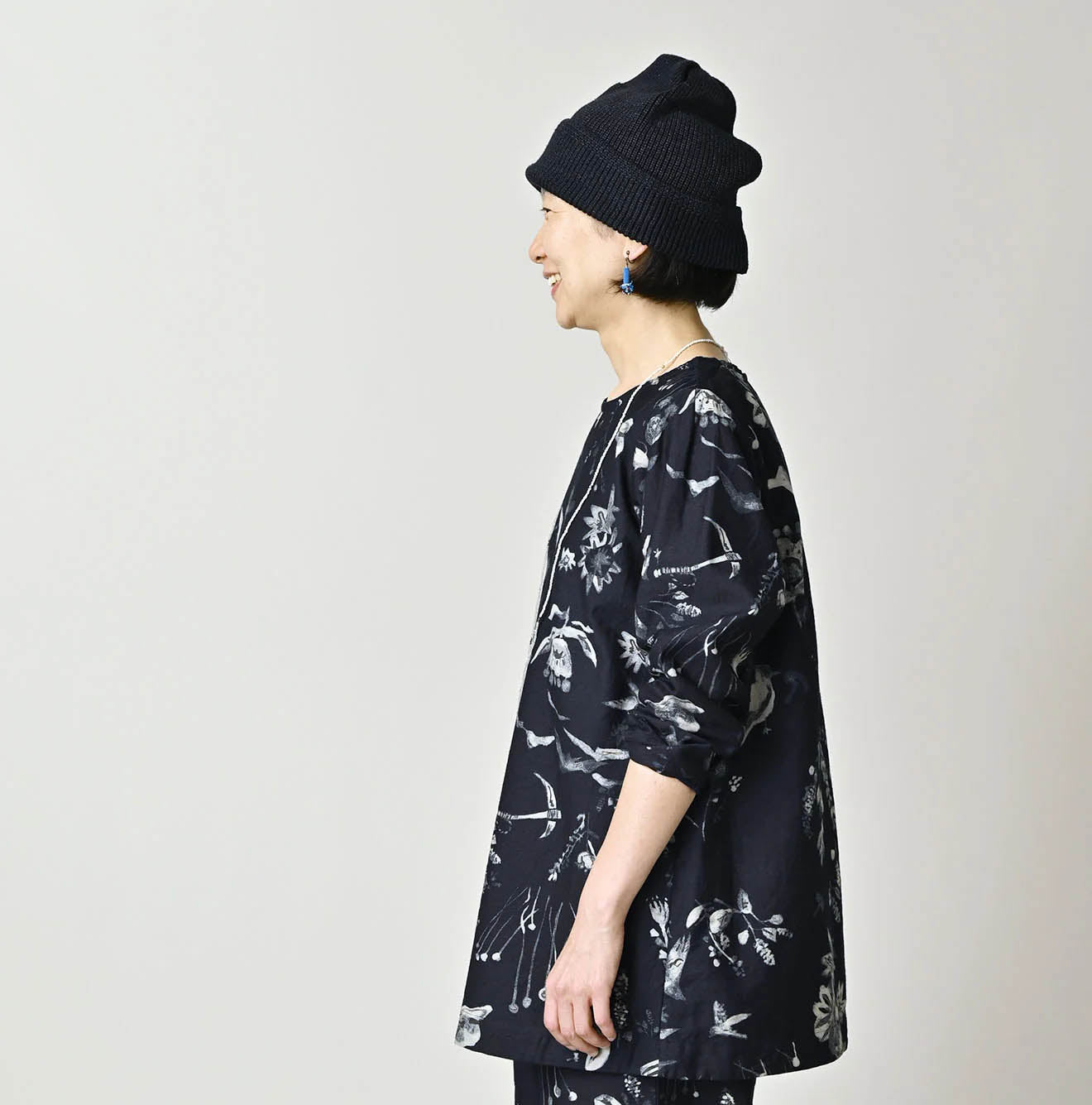 Indigo Donkey Tale Print Blouse
