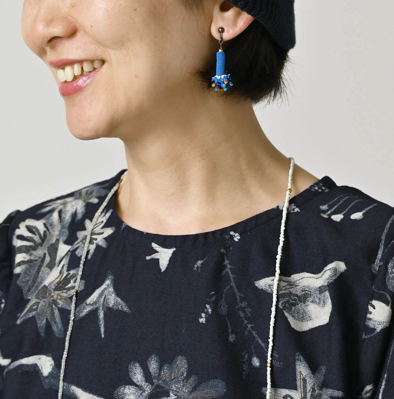 Indigo Donkey Tale Print Blouse