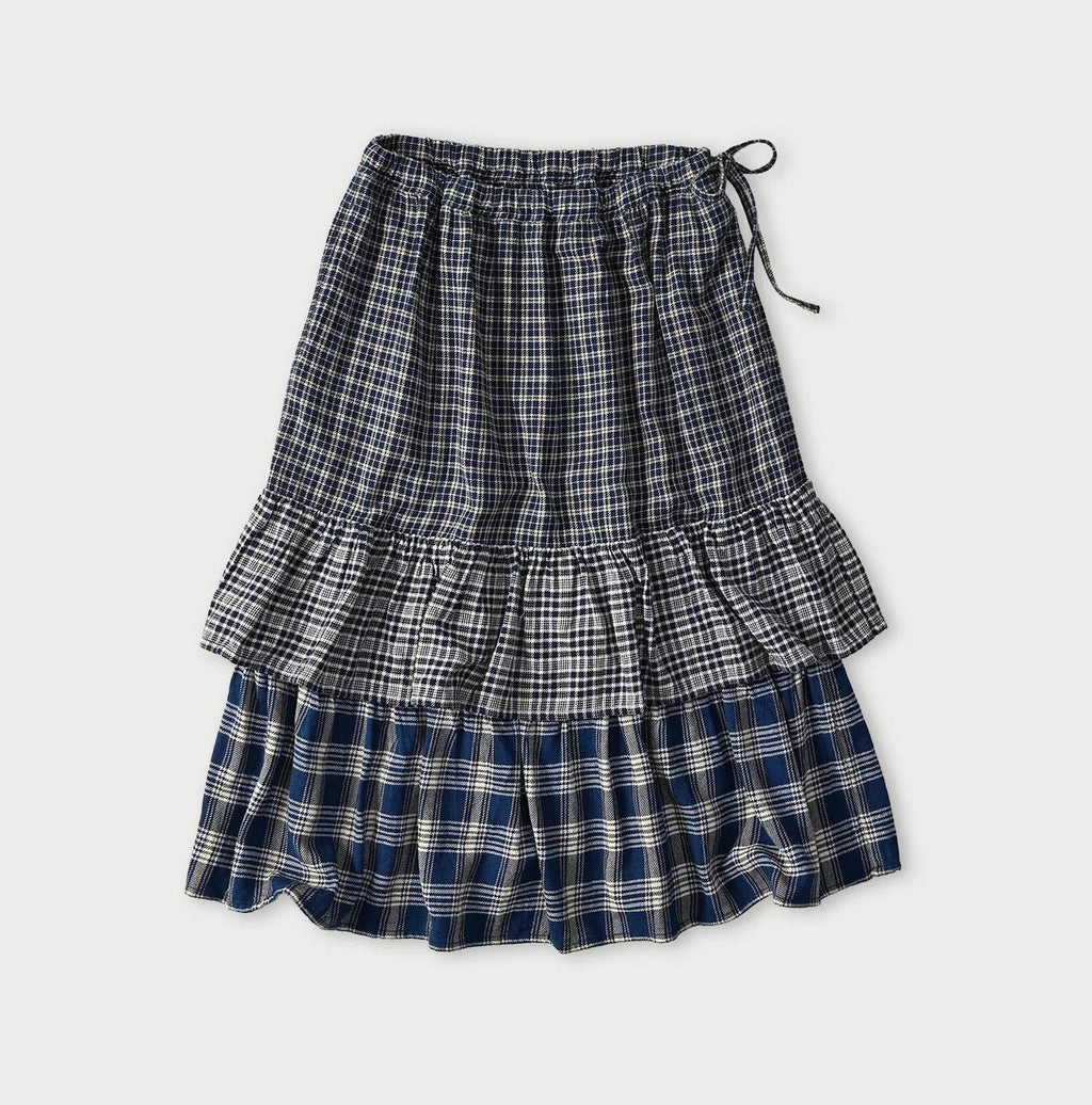 Indian Ai Flannel Mix Tiered Frill Petti Skirt