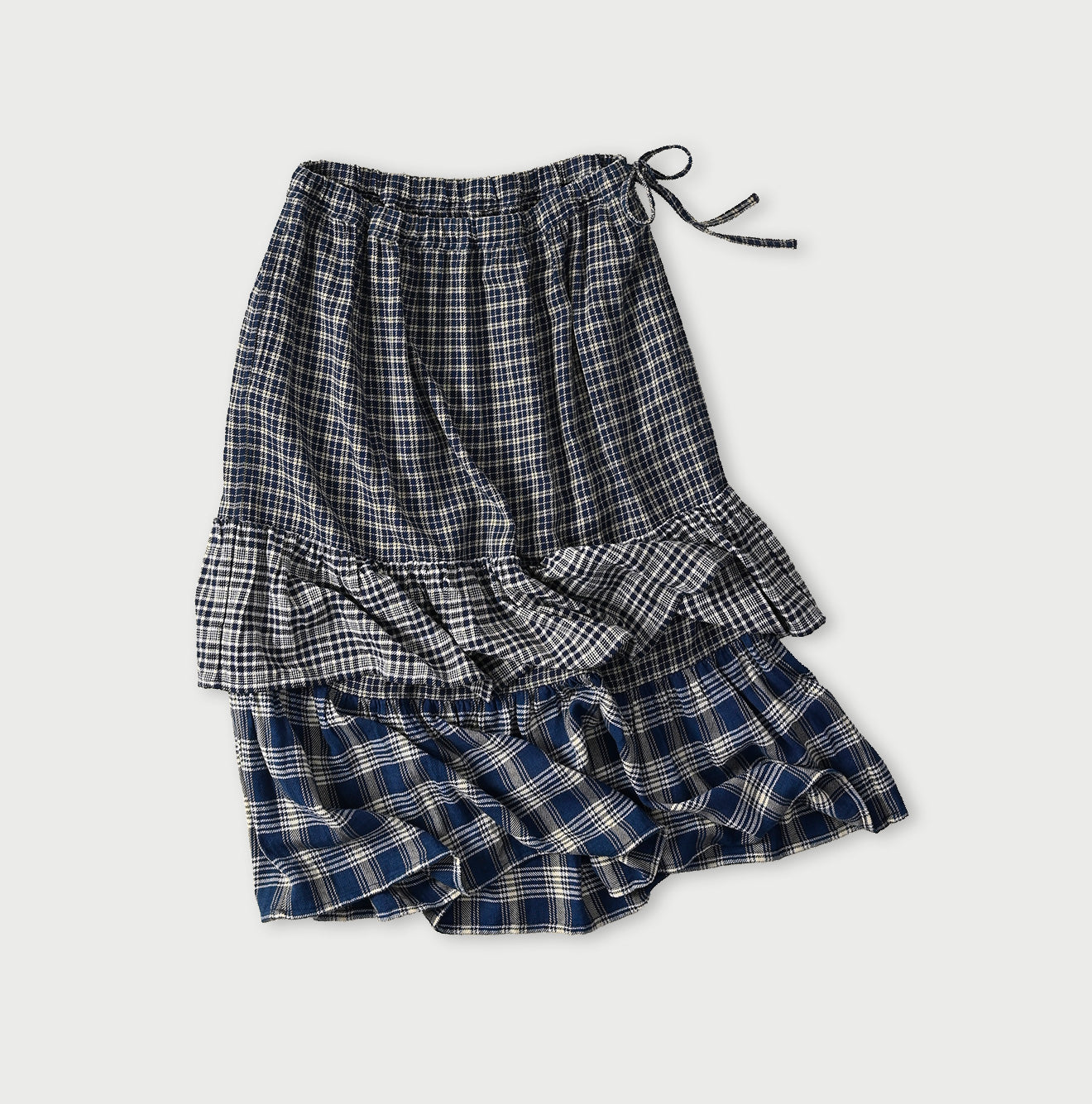 Indian Ai Flannel Mix Tiered Frill Petti Skirt