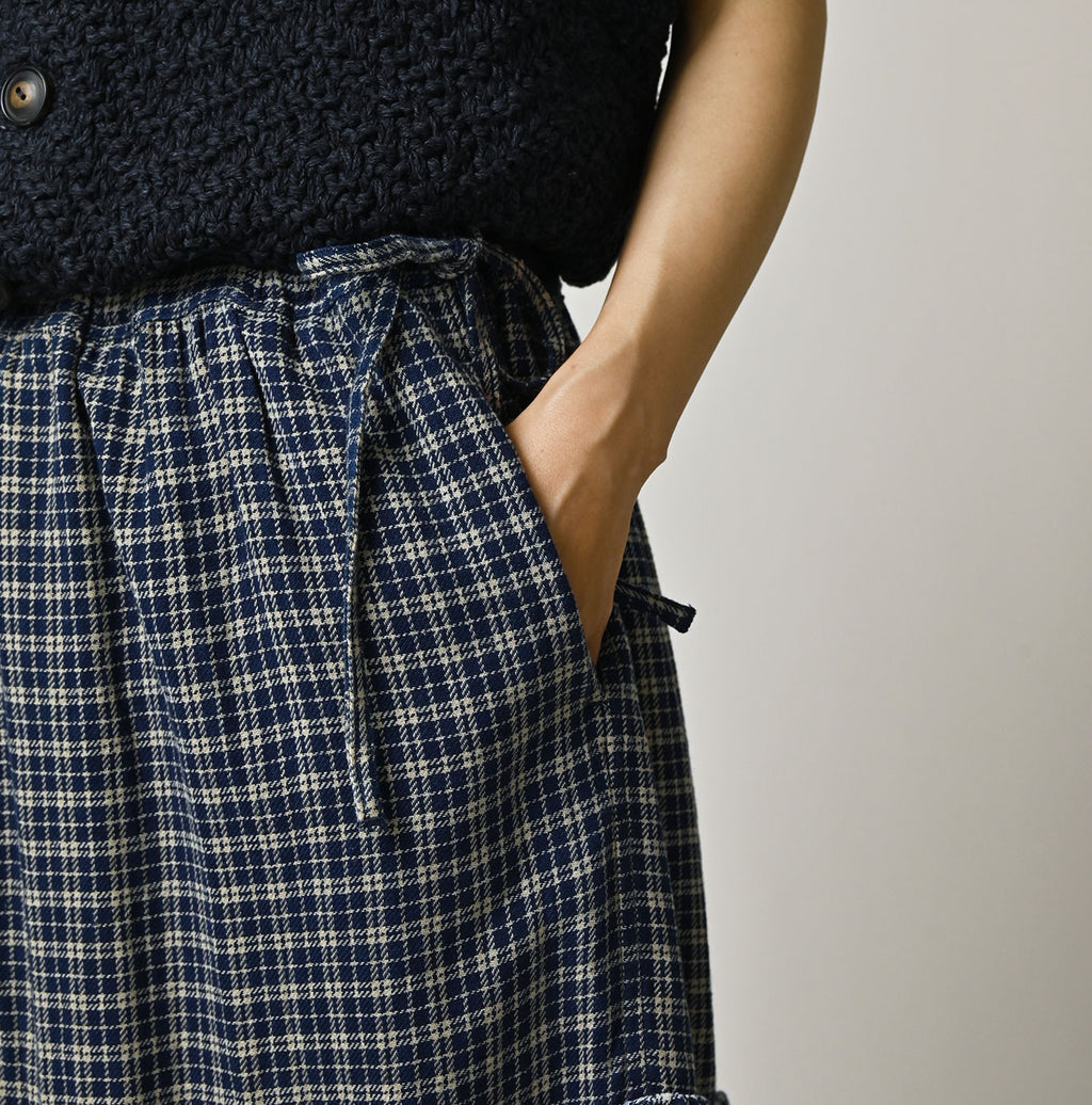 Indian Ai Flannel Mix Tiered Frill Petti Skirt
