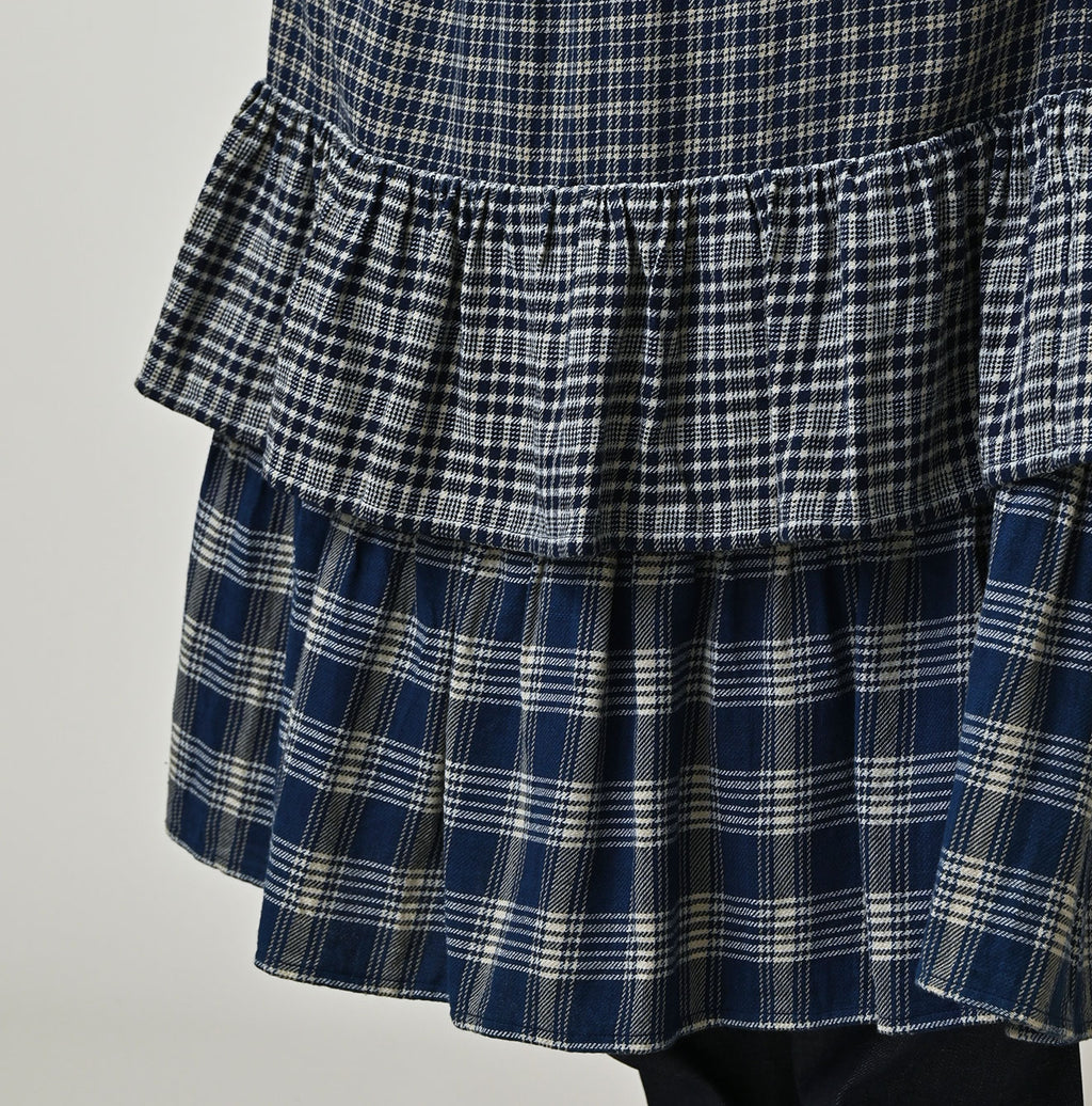 Indian Ai Flannel Mix Tiered Frill Petti Skirt