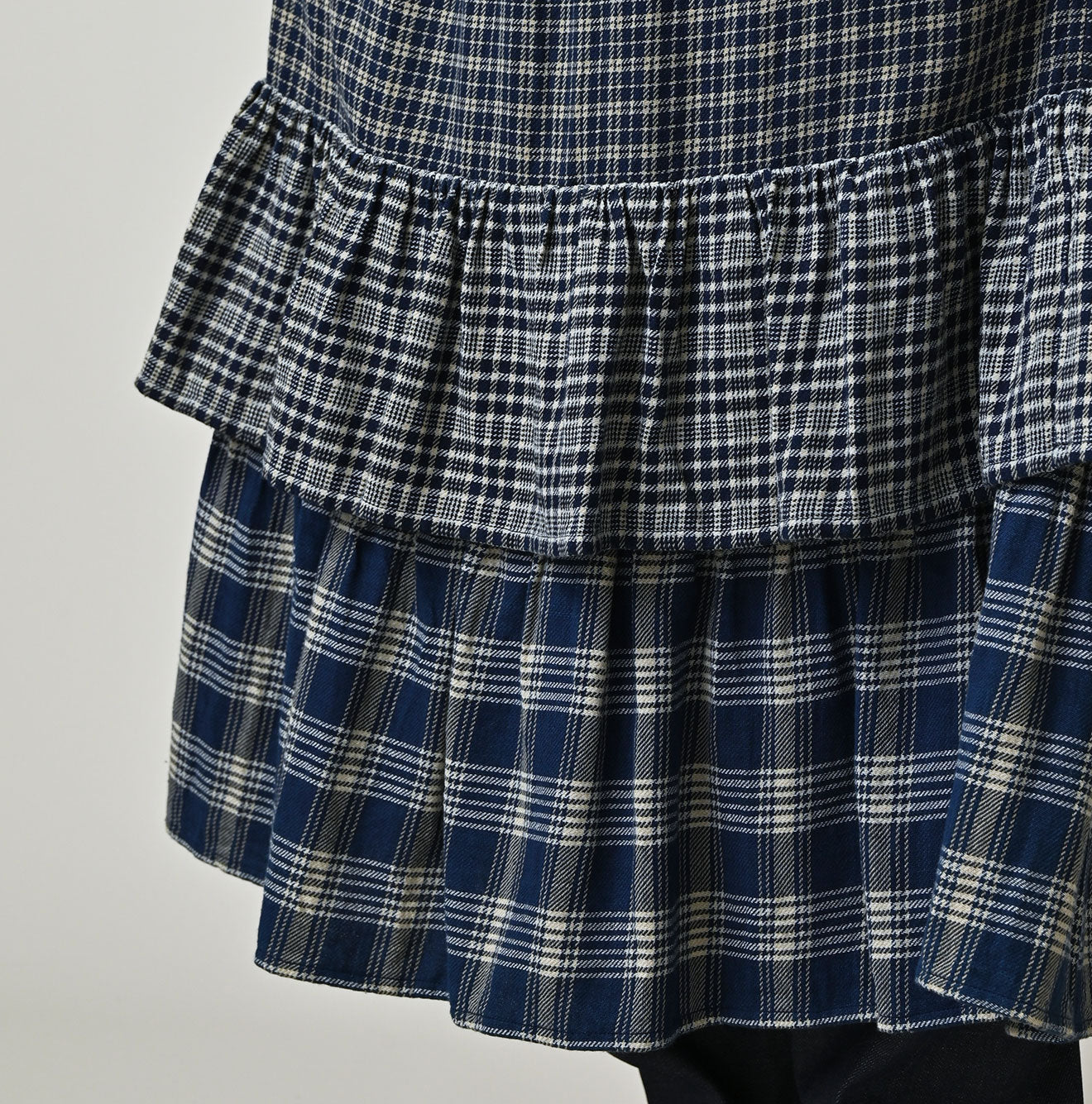 Indian Ai Flannel Mix Tiered Frill Petti Skirt