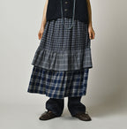 Indian Ai Flannel Mix Tiered Frill Petti Skirt