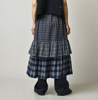 Indian Ai Flannel Mix Tiered Frill Petti Skirt