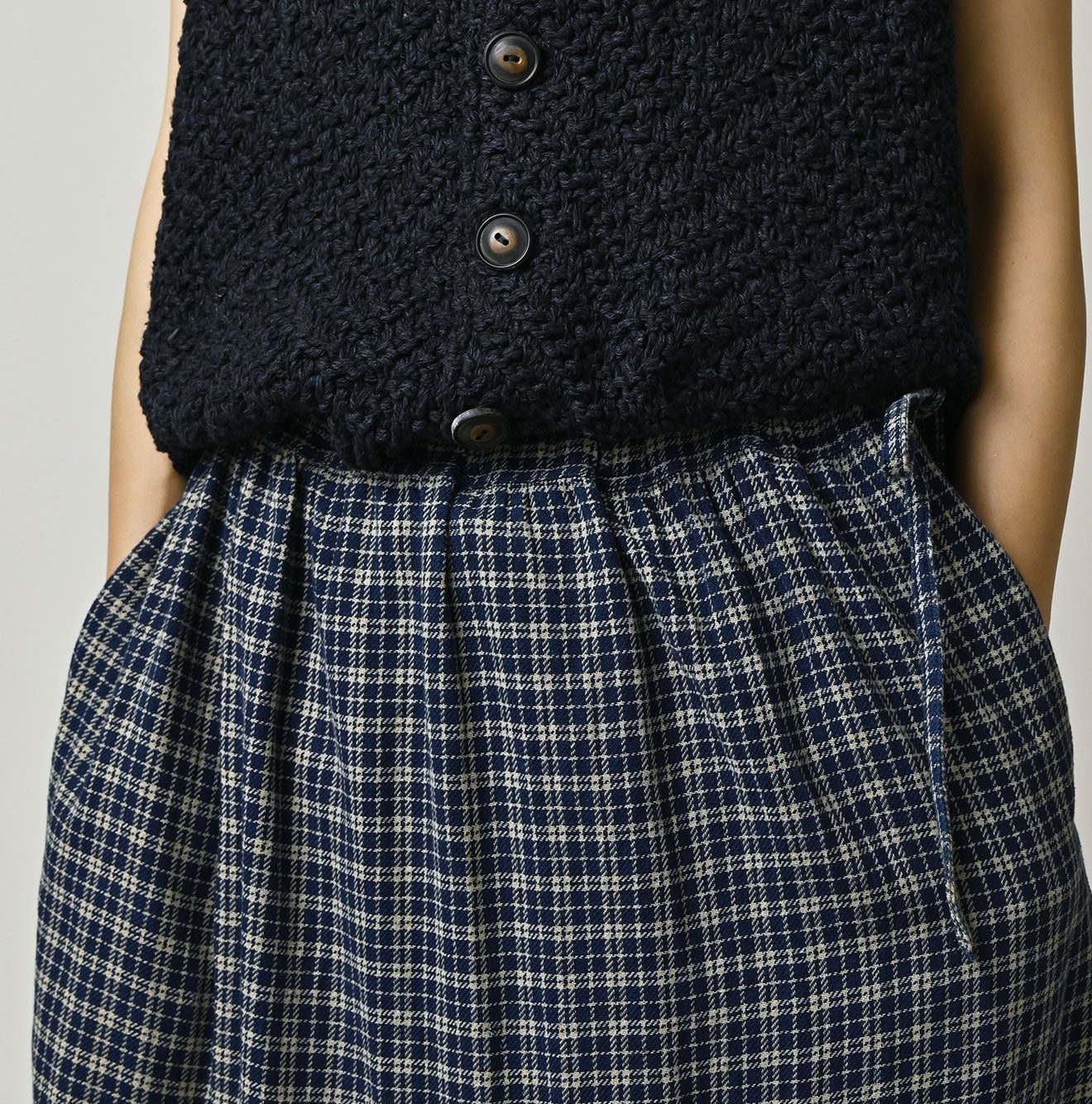 Indian Ai Flannel Mix Tiered Frill Petti Skirt