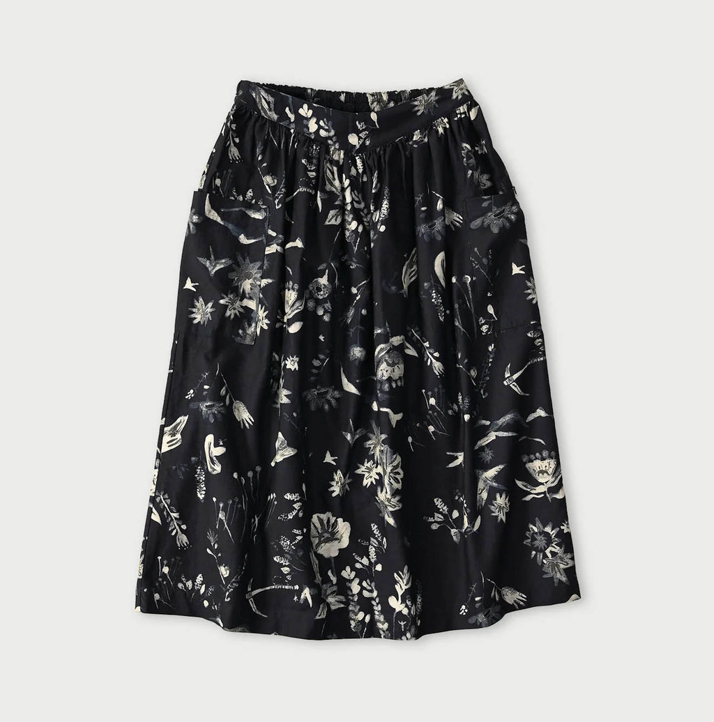Indigo Donkey Tale Print Easy Apron Skirt