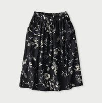 Indigo Donkey Tale Print Easy Apron Skirt