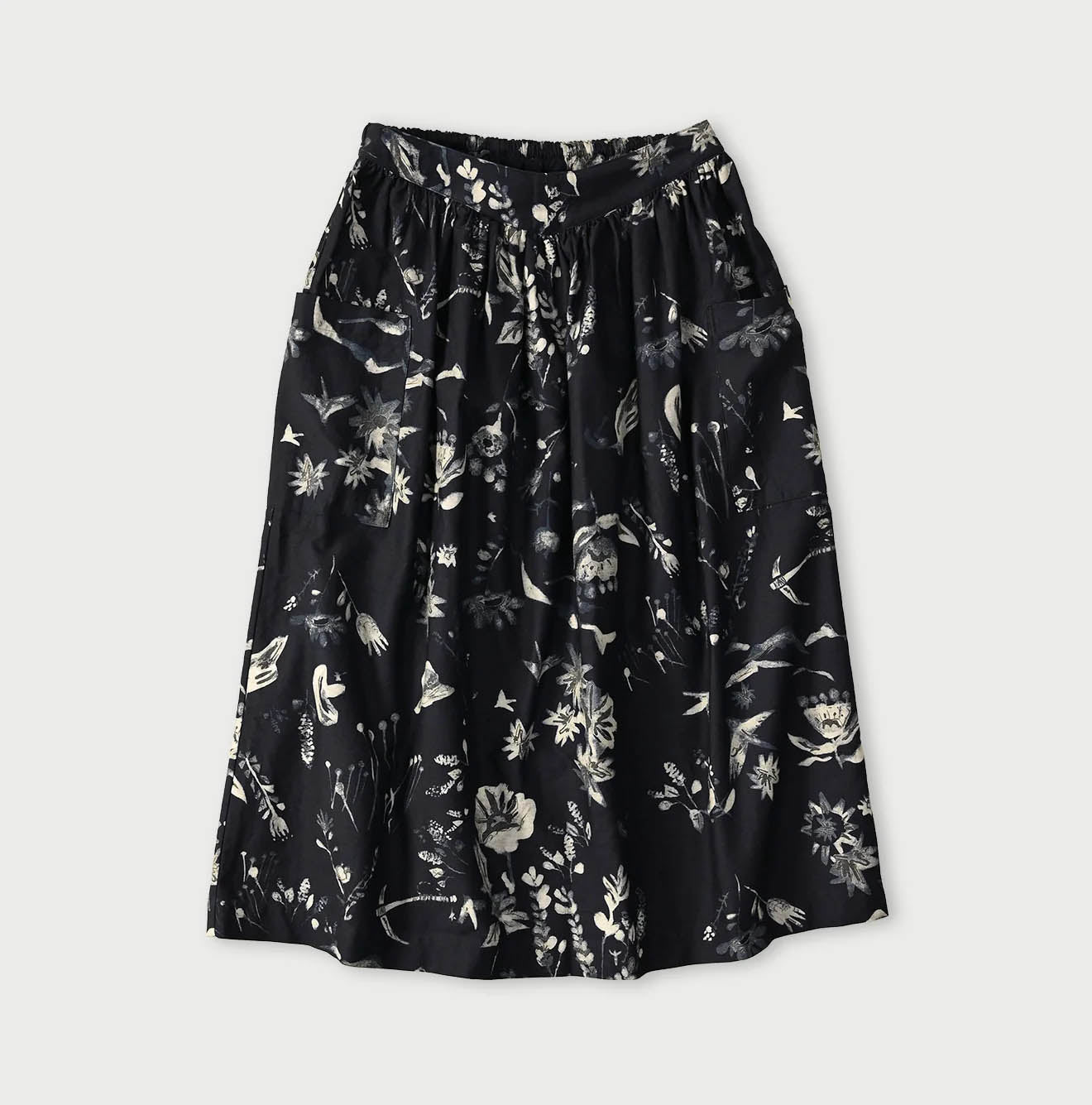 Indigo Donkey Tale Print Easy Apron Skirt