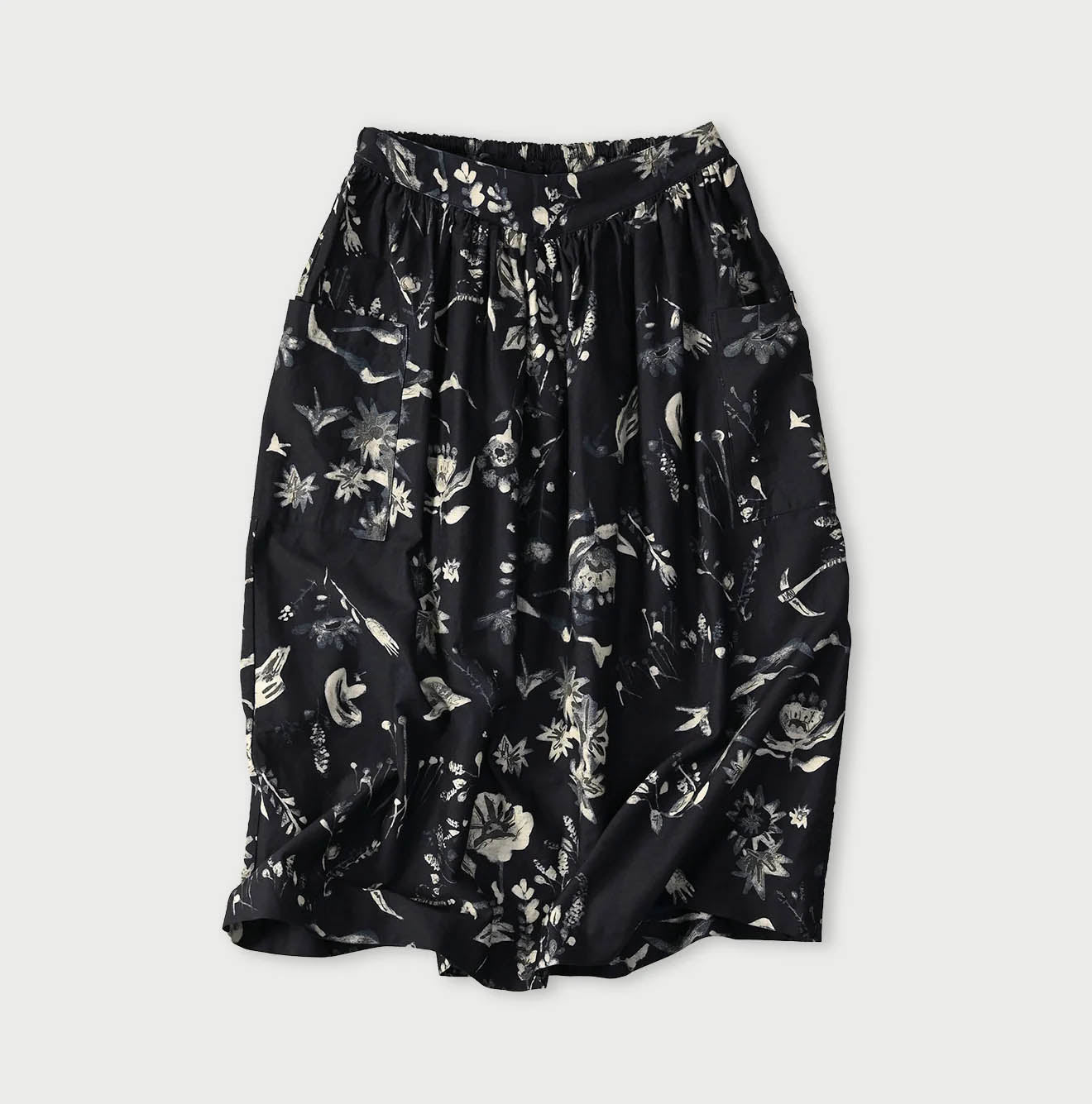 Indigo Donkey Tale Print Easy Apron Skirt