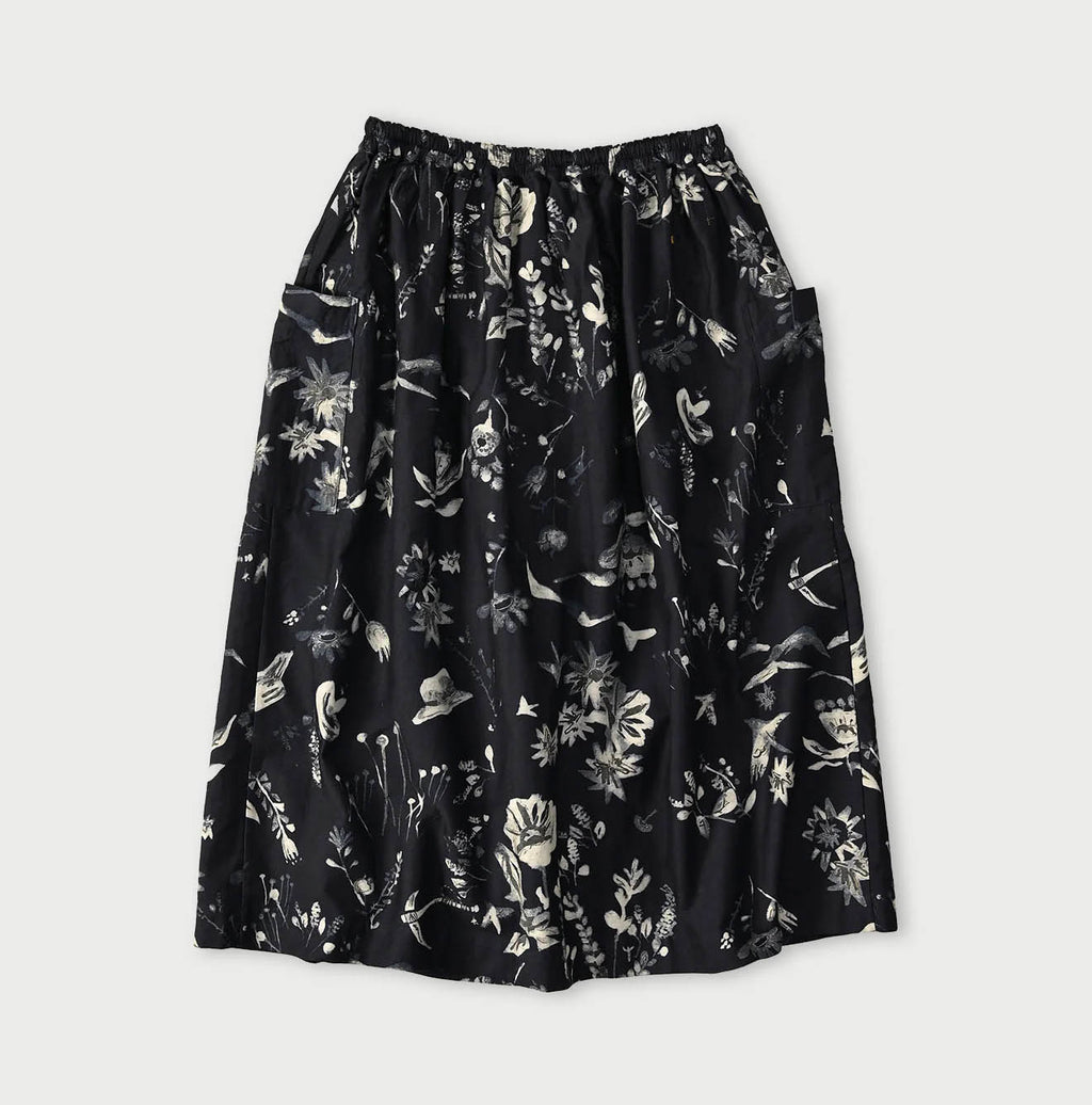 Indigo Donkey Tale Print Easy Apron Skirt