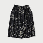 Indigo Donkey Tale Print Easy Apron Skirt