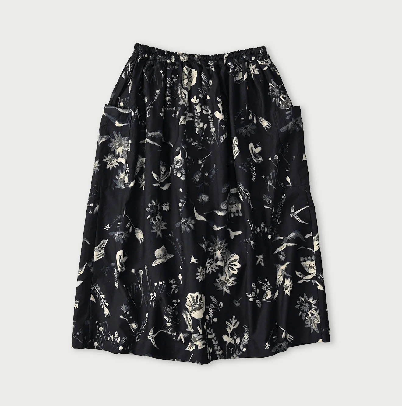 Indigo Donkey Tale Print Easy Apron Skirt