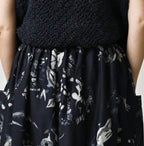 Indigo Donkey Tale Print Easy Apron Skirt