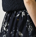 Indigo Donkey Tale Print Easy Apron Skirt