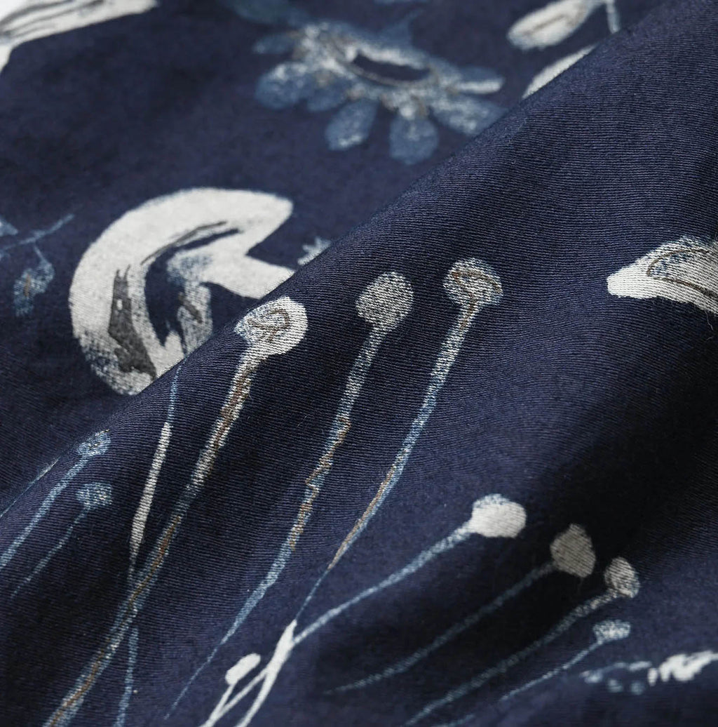 Indigo Donkey Tale Print Easy Apron Skirt