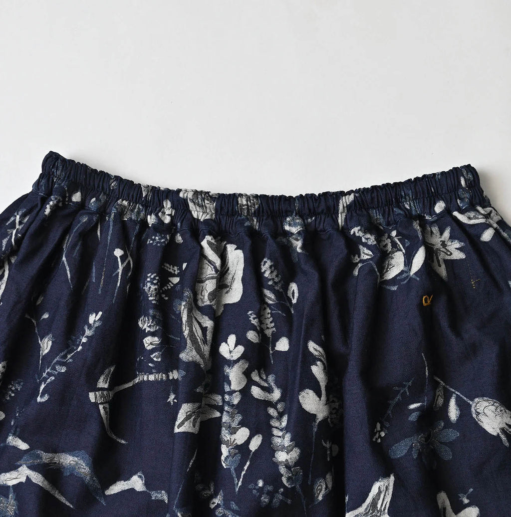 Indigo Donkey Tale Print Easy Apron Skirt