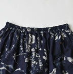 Indigo Donkey Tale Print Easy Apron Skirt
