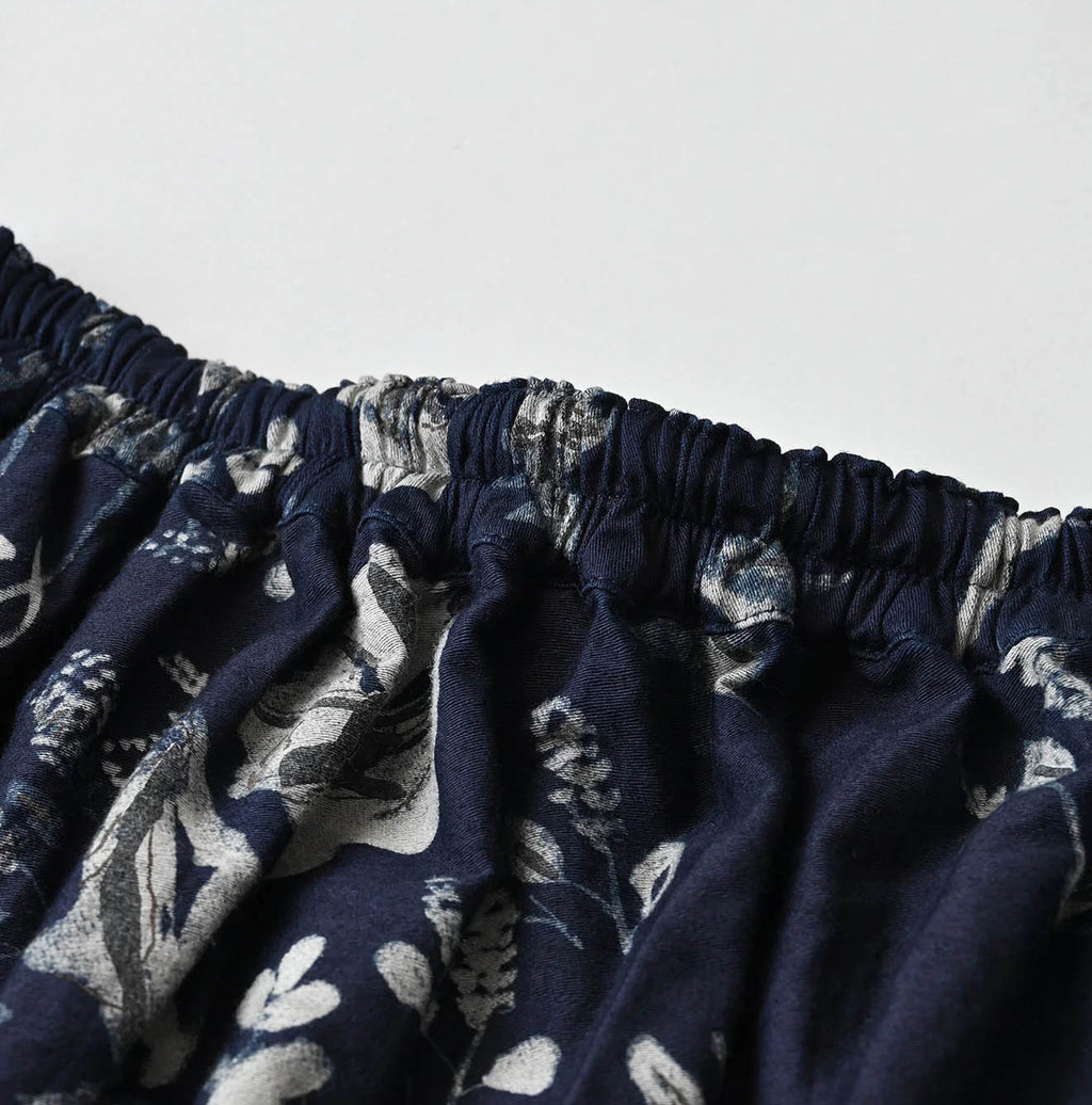 Indigo Donkey Tale Print Easy Apron Skirt