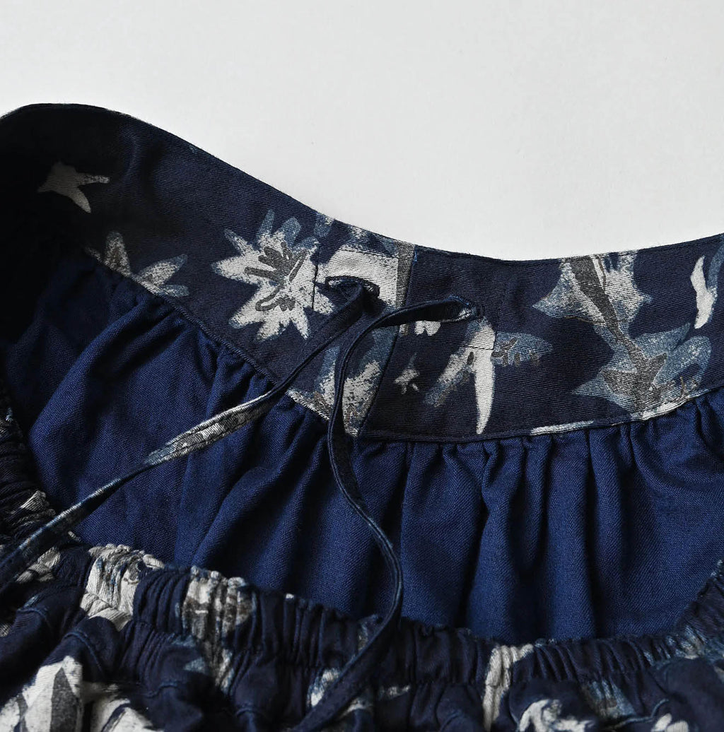 Indigo Donkey Tale Print Easy Apron Skirt